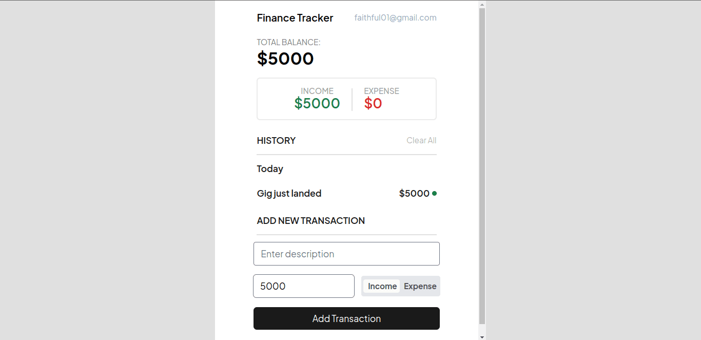 Finance tracker